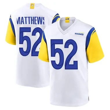 authentic white clay matthews jersey