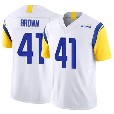 Men's Nike Los Angeles Rams Malcolm Brown Vapor F.U.S.E. Jersey - White Limited