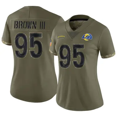 Bobby Brown III Men's Nike Royal Los Angeles Rams Custom Game Jersey Size: 3XL